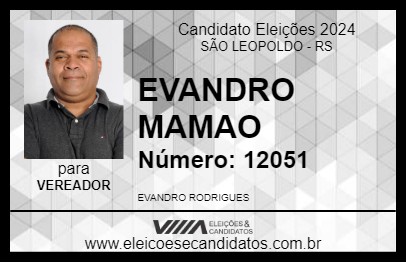 Candidato EVANDRO MAMAO 2024 - SÃO LEOPOLDO - Eleições