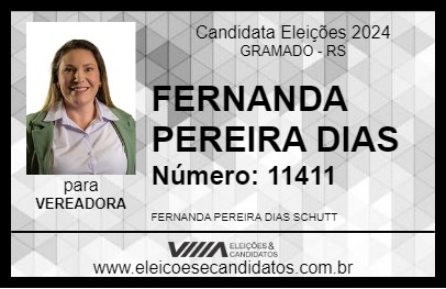 Candidato FERNANDA PEREIRA DIAS 2024 - GRAMADO - Eleições