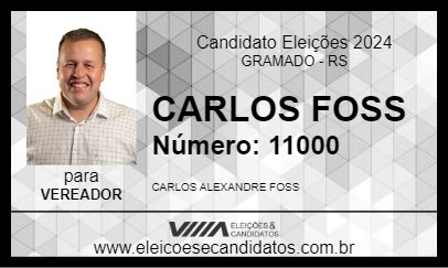 Candidato CARLOS FOSS 2024 - GRAMADO - Eleições