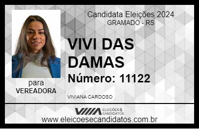 Candidato VIVI DAS DAMAS 2024 - GRAMADO - Eleições