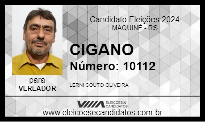 Candidato CIGANO 2024 - MAQUINÉ - Eleições