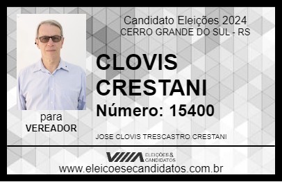 Candidato CLOVIS CRESTANI 2024 - CERRO GRANDE DO SUL - Eleições