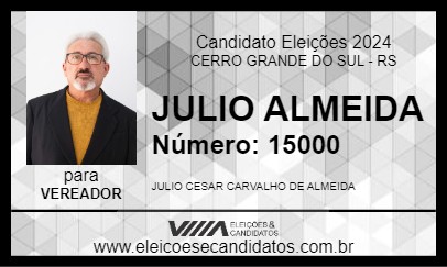 Candidato JULIO ALMEIDA 2024 - CERRO GRANDE DO SUL - Eleições