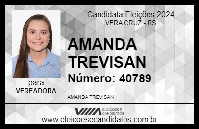 Candidato AMANDA TREVISAN 2024 - VERA CRUZ - Eleições