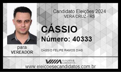 Candidato CÁSSIO 2024 - VERA CRUZ - Eleições