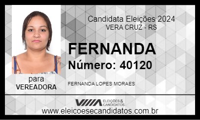 Candidato FERNANDA 2024 - VERA CRUZ - Eleições