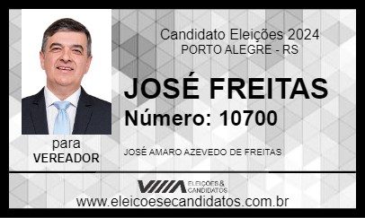 Candidato JOSÉ FREITAS 2024 - PORTO ALEGRE - Eleições