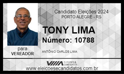 Candidato TONY LIMA 2024 - PORTO ALEGRE - Eleições