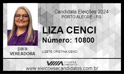 Candidato LIZA CENCI 2024 - PORTO ALEGRE - Eleições