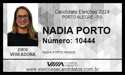 Candidato NADIA PORTO 2024 - PORTO ALEGRE - Eleições