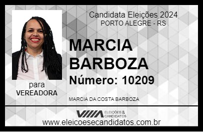 Candidato MARCIA BARBOZA 2024 - PORTO ALEGRE - Eleições