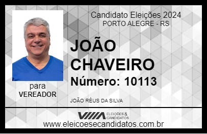 Candidato JOÃO CHAVEIRO 2024 - PORTO ALEGRE - Eleições