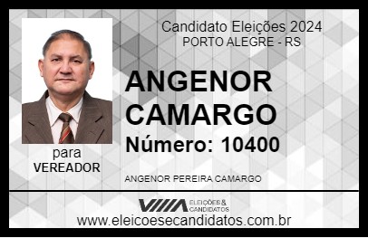 Candidato ANGENOR CAMARGO 2024 - PORTO ALEGRE - Eleições