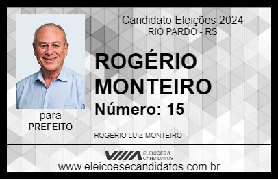 Candidato ROGÉRIO MONTEIRO 2024 - RIO PARDO - Eleições