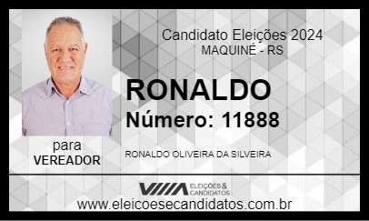 Candidato RONALDO 2024 - MAQUINÉ - Eleições