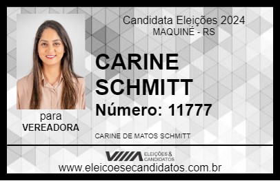 Candidato CARINE SCHMITT 2024 - MAQUINÉ - Eleições