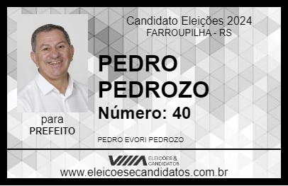 Candidato PEDRO PEDROZO 2024 - FARROUPILHA - Eleições