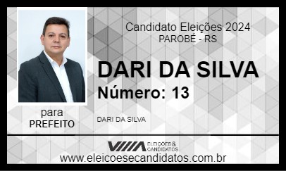 Candidato DARI DA SILVA 2024 - PAROBÉ - Eleições