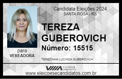 Candidato TEREZA GUBEROVICH 2024 - SANTA ROSA - Eleições