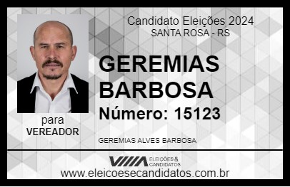 Candidato GEREMIAS BARBOSA 2024 - SANTA ROSA - Eleições