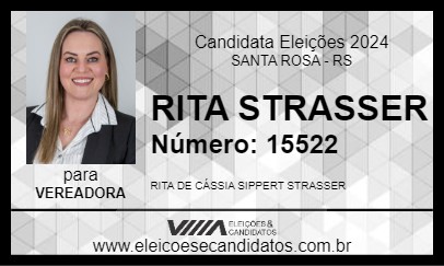 Candidato RITA STRASSER 2024 - SANTA ROSA - Eleições