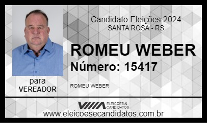 Candidato ROMEU WEBER 2024 - SANTA ROSA - Eleições