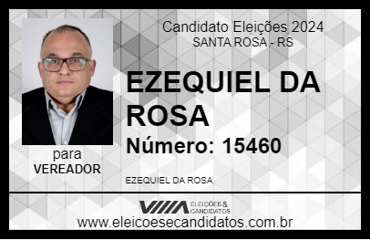 Candidato EZEQUIEL DA ROSA 2024 - SANTA ROSA - Eleições