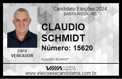 Candidato CLAUDIO SCHMIDT 2024 - SANTA ROSA - Eleições