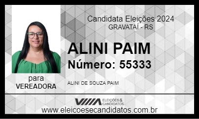 Candidato ALINI PAIM 2024 - GRAVATAÍ - Eleições