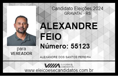 Candidato ALEXANDRE FEIO 2024 - GRAVATAÍ - Eleições