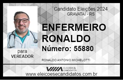 Candidato ENFERMEIRO RONALDO 2024 - GRAVATAÍ - Eleições