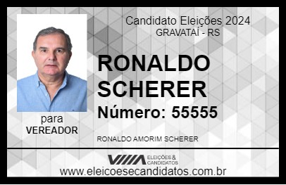 Candidato RONALDO SCHERER 2024 - GRAVATAÍ - Eleições