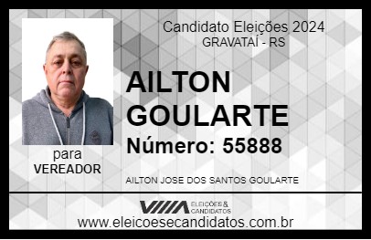 Candidato AILTON GOULARTE 2024 - GRAVATAÍ - Eleições