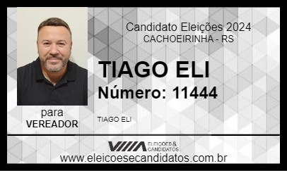 Candidato TIAGO ELI 2024 - CACHOEIRINHA - Eleições