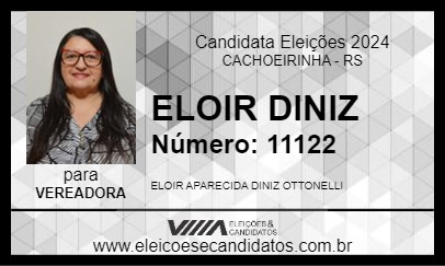 Candidato ELOIR DINIZ 2024 - CACHOEIRINHA - Eleições