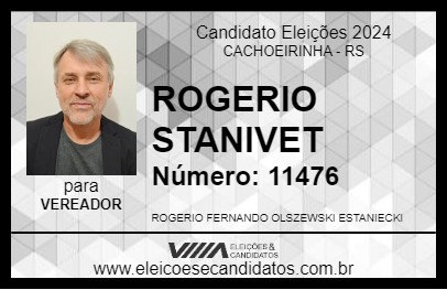 Candidato ROGERIO STANIVET 2024 - CACHOEIRINHA - Eleições