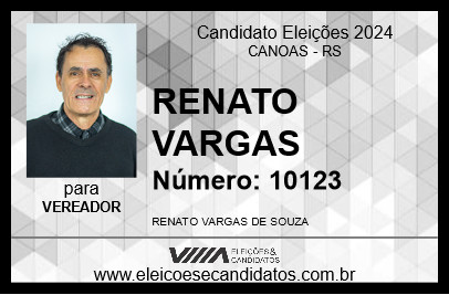 Candidato RENATO VARGAS 2024 - CANOAS - Eleições