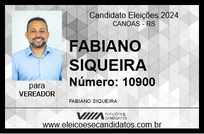 Candidato FABIANO SIQUEIRA 2024 - CANOAS - Eleições