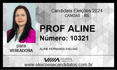 Candidato PROF ALINE 2024 - CANOAS - Eleições