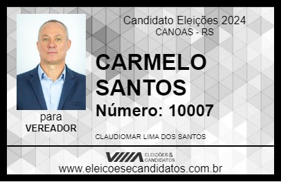 Candidato CARMELO SANTOS 2024 - CANOAS - Eleições