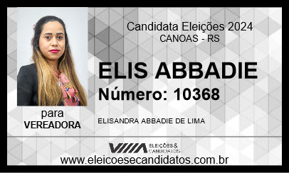 Candidato ELIS ABBADIE 2024 - CANOAS - Eleições