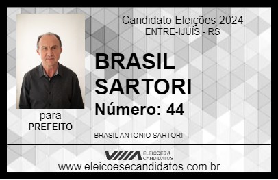 Candidato BRASIL SARTORI 2024 - ENTRE-IJUÍS - Eleições