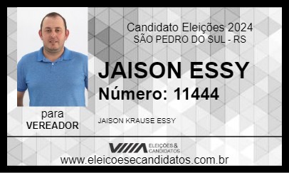 Candidato JAISON ESSY 2024 - SÃO PEDRO DO SUL - Eleições