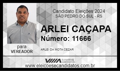 Candidato ARLEI CAÇAPA 2024 - SÃO PEDRO DO SUL - Eleições