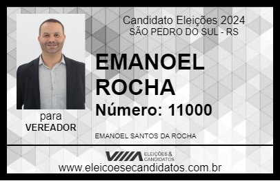 Candidato EMANOEL ROCHA 2024 - SÃO PEDRO DO SUL - Eleições