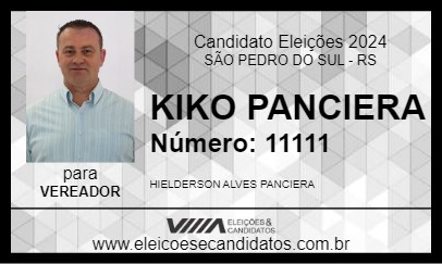 Candidato KIKO PANCIERA 2024 - SÃO PEDRO DO SUL - Eleições