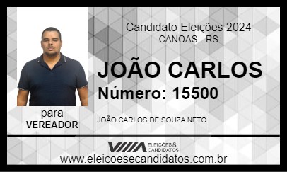 Candidato JOÃO CARLOS 2024 - CANOAS - Eleições