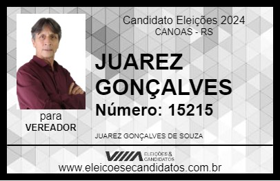 Candidato JUAREZ GONÇALVES 2024 - CANOAS - Eleições