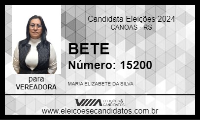 Candidato BETE 2024 - CANOAS - Eleições