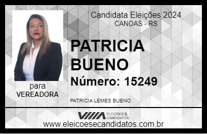 Candidato PATRICIA BUENO 2024 - CANOAS - Eleições